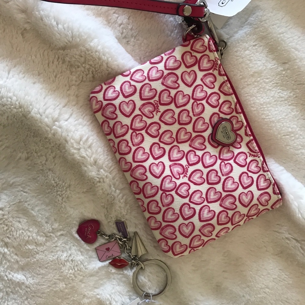 Coach small clutch and matching key chain